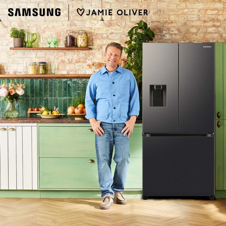Samsung 495 Litre Side-By-Side American Fridge Freezer - Black