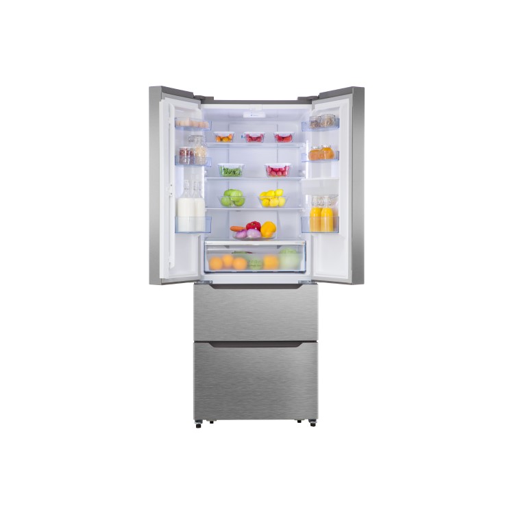 Refurbished Hisense RF528N4WC1 404 Litre American Fridge Freezer Stainless Steel