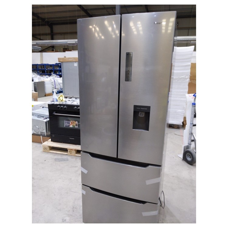 Refurbished Hisense RF528N4WC1 Freestanding 404 Litre 50/50 Frost Free American Fridge Freezer