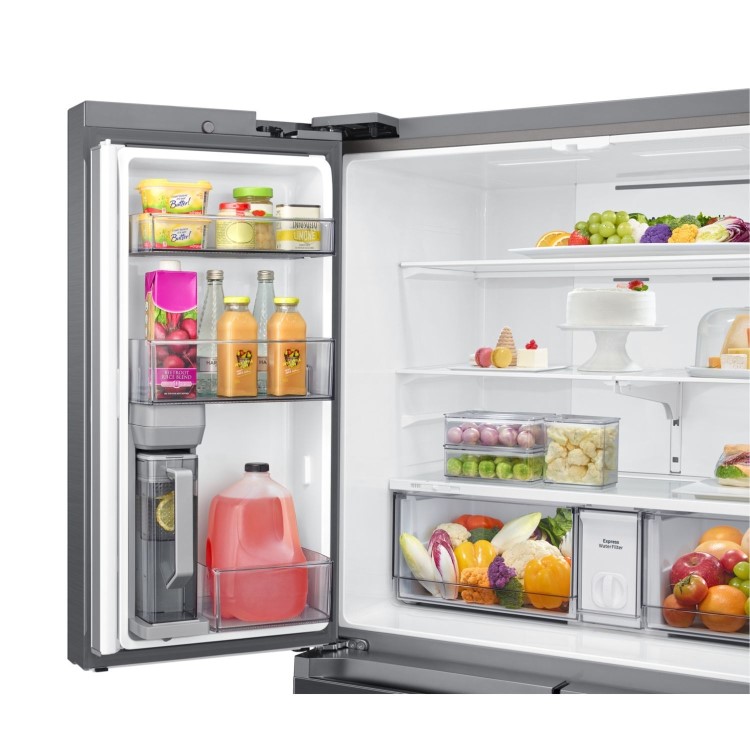 Samsung 649 Litre Four Door American Fridge Freezer with Autofill Pitcher - Stainless Steel