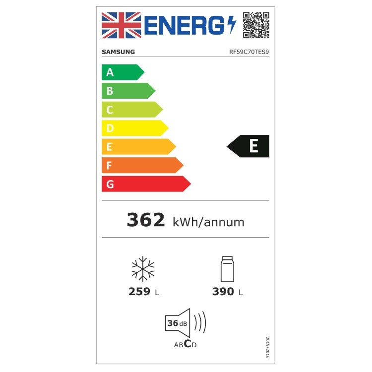 Refurbished Samsung RF59C70TES9 649 Litre American Fridge Freezer