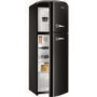 Gorenje RF60309OBK Retro Style Right Hand Hinge Top Mount Freestanding Fridge Freezer Black