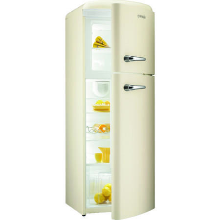 Gorenje RF60309OC Retro Style Right Hand Hinge Top Mount Freestanding Fridge Freezer Cream