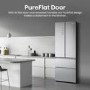 Hisense PureFlat 485 Litre French Style American Fridge Freezer - Stainless Steel