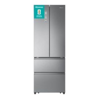 Hisense PureFlat 485 Litre French Style American Fridge Freezer - Stainless Steel