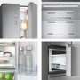 Hisense PureFlat 485 Litre French Style American Fridge Freezer - Stainless Steel