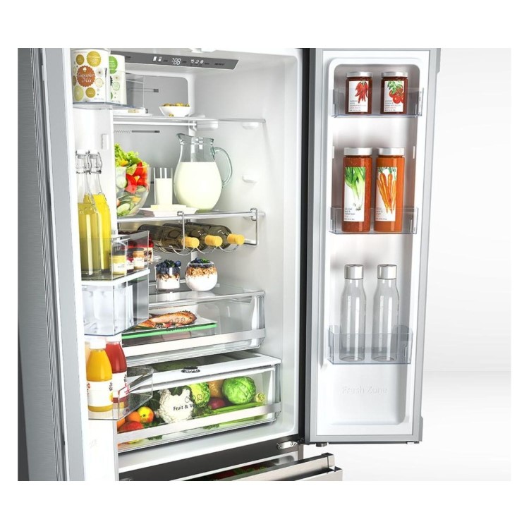 Hisense PureFlat Slim 485 Litre French Style American Fridge Freezer - Black