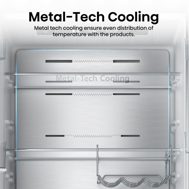 Hisense PureFlat 485 Litre French Style American Fridge Freezer - Stainless Steel