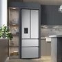 Hisense PureFlat 485 Litre French Style American Fridge Freezer - Stainless Steel