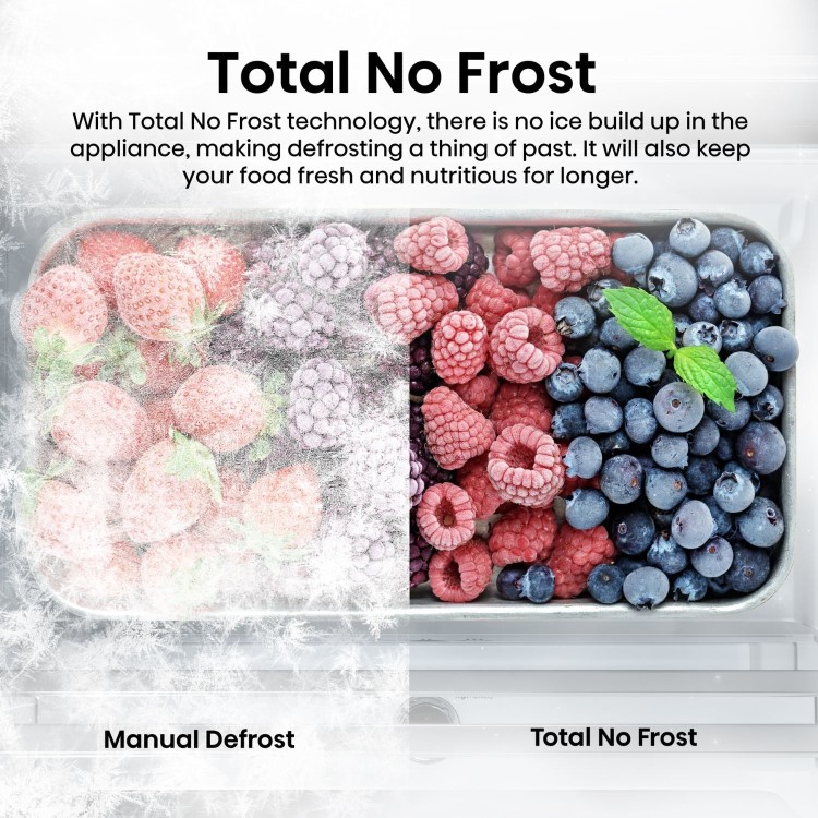 Hisense PureFlat 485 Litre French Style American Fridge Freezer - Stainless Steel