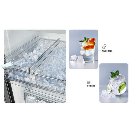 Samsung 647 Litre Four Door American Fridge Freezer With Beverage Centre  - Refined Inox