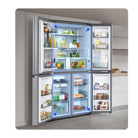 Samsung 647 Litre Four Door American Fridge Freezer With Beverage Centre  - Refined Inox