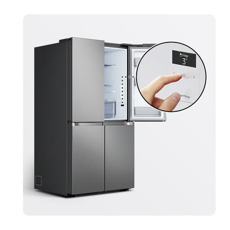 Samsung 647 Litre Four Door American Fridge Freezer With Beverage Centre  - Refined Inox