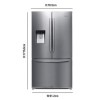 Hisense RF697N4ZS1 60/40 Split Frost Free American Style French Door Freestanding Fridge Freezer With Stored Water Dispenser - Stainless Steel