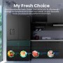 Hisense 579 Litre PureFlat French Door American Fridge Freezer - Black Steel