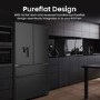 Hisense 579 Litre PureFlat French Door American Fridge Freezer - Black Steel