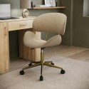 RFF002 Beige Fabric Swivel Office Chair - Rafa