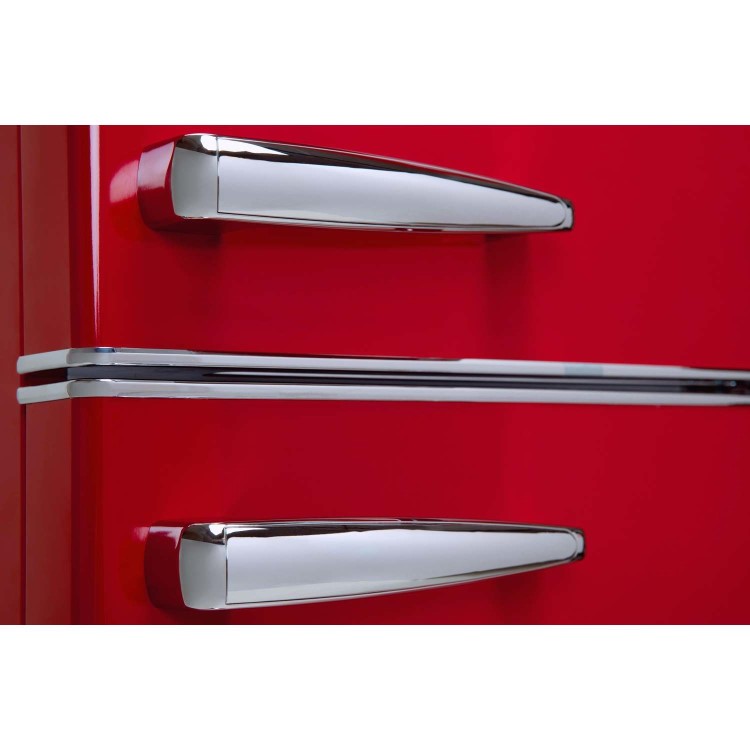 Galanz RFFK002R 300 Litre Freestanding Fridge Freezer Retro 60/40 Split Fast Freeze 60cm Wide - Red