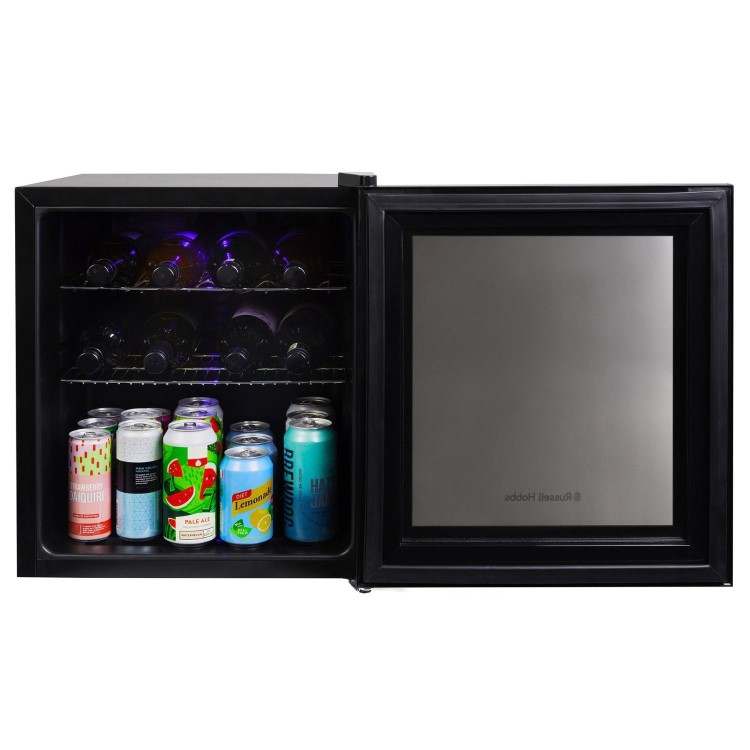 Russell Hobbs 12 Bottle Capacity Single Zone Freestanding Wine Cooler - Black