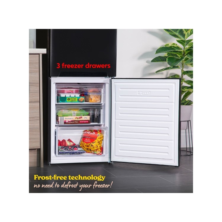 Russell Hobbs 279 Litre 70/30 Freestanding Fridge Freezer - Black