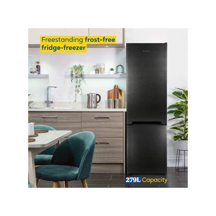 Russell Hobbs 279 Litre 70/30 Freestanding Fridge Freezer - Dark Steel