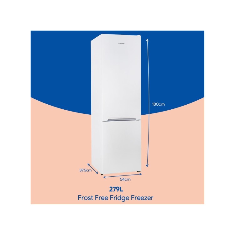 Russell Hobbs 279 Litre 70/30 Freestanding Fridge Freezer - White
