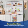 Russell Hobbs 245 Litre 50/50 Fridge Freezer with Water Dispenser - Black Steel