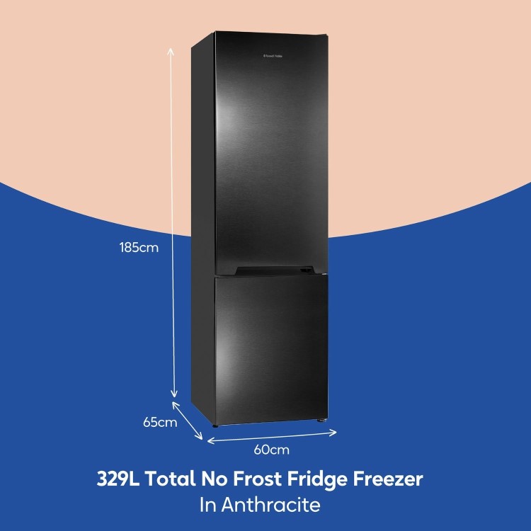 Russell Hobbs 329 Litre 60/40 Freestanding Fridge Freezer - Anthracite