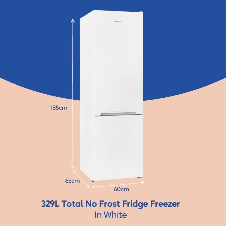 Russell Hobbs 329 Litre 60/40 Freestanding Fridge Freezer - White