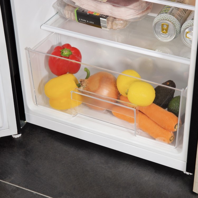 Refurbished Russell Hobbs RH47UCFF1B Freestanding 90 Litre Under Counter Top Mount Fridge Freezer Black