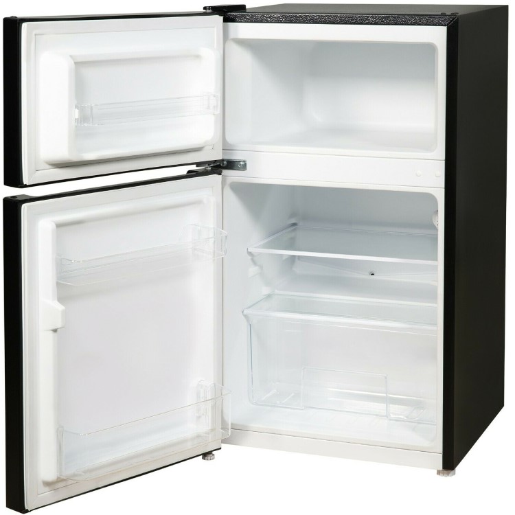 Refurbished Russell Hobbs RH47UCFF1B Freestanding 90 Litre Under Counter Top Mount Fridge Freezer Black
