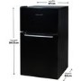 Refurbished Russell Hobbs RH47UCFF1B Freestanding 90 Litre Under Counter Top Mount Fridge Freezer Black