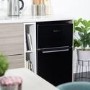 Refurbished Russell Hobbs RH47UCFF1B Freestanding 90 Litre Under Counter Top Mount Fridge Freezer Black