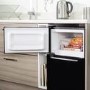 Refurbished Russell Hobbs RH47UCFF1B Freestanding 90 Litre Under Counter Top Mount Fridge Freezer Black