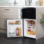Refurbished Russell Hobbs RH47UCFF1B Freestanding 90 Litre Under Counter Top Mount Fridge Freezer Black