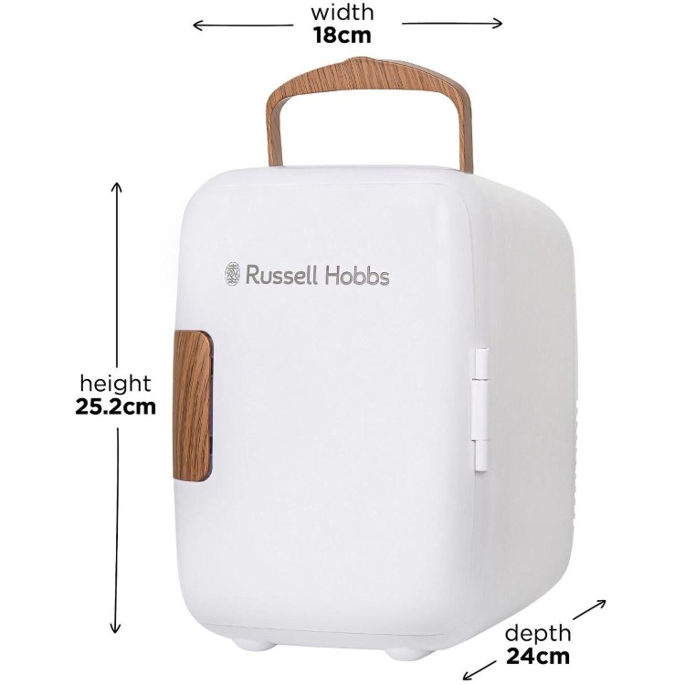 Russell Hobbs Scandi 4 Litre Portable Mini Cooler & Warmer - Gloss White