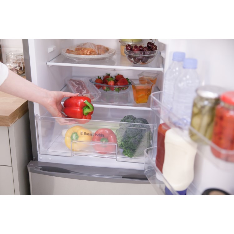 Russell Hobbs 156 Litre 70/30 Freestanding Fridge Freezer - Stainless steel
