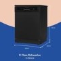 Russell Hobbs Freestanding Dishwasher - Black