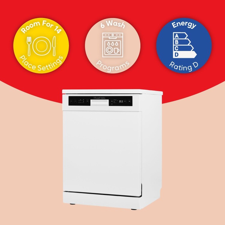Russell Hobbs Freestanding Dishwasher - White