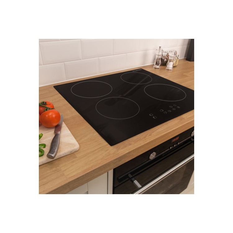 Russell Hobbs RH60IH401B Black Glass 59cm Wide 4 Zone Induction Hob with Touch Control
