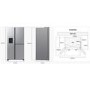 Samsung 627 Litre Side-By-Side American Fridge Freezer - Black