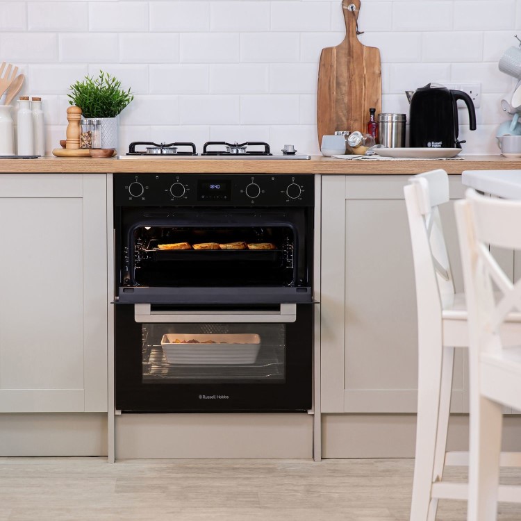 Russell Hobbs Built-In Electric Double Oven - Black