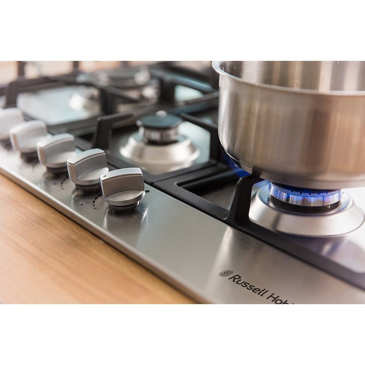 Refurbished Russell Hobbs RH75GH601SS 75cm 5 Zone Gas Hob