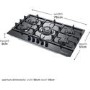 Russell Hobbs 75cm Gas Hob - Black