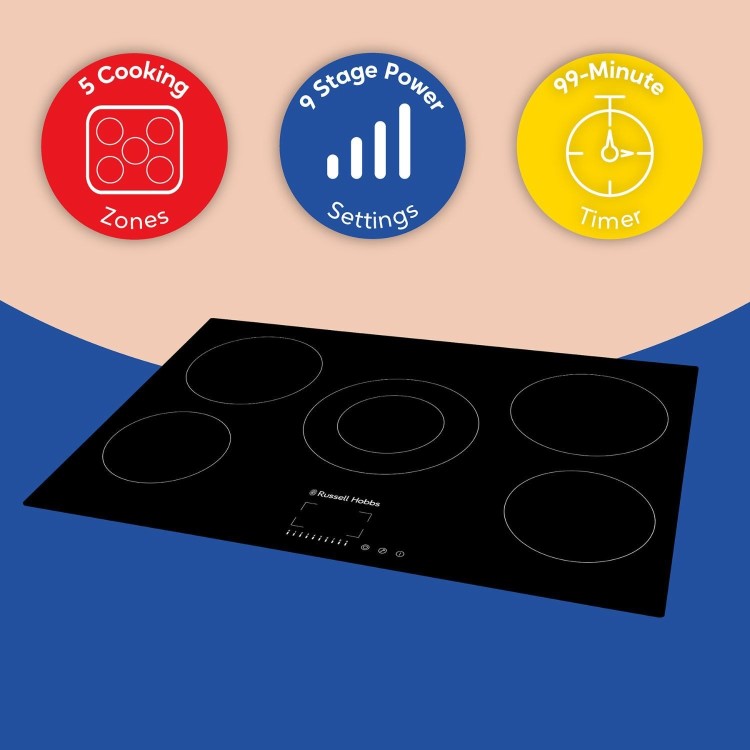 Russell Hobbs 77cm 5 Zone Ceramic Hob
