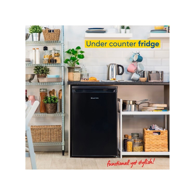 Refurbished Russell Hobbs RH85UCLF552E1B Under Counter Larder Fridge Black