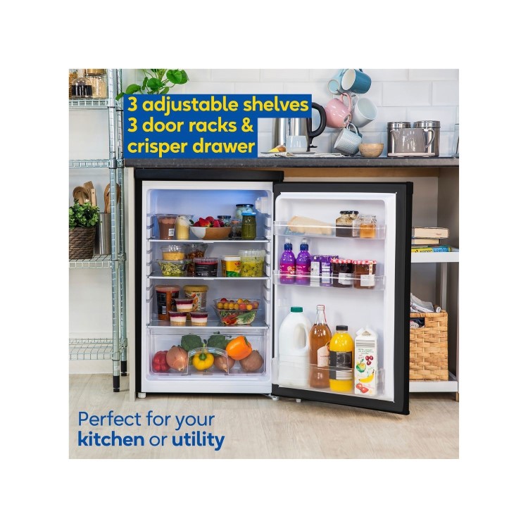 Refurbished Russell Hobbs RH85UCLF552E1B Under Counter Larder Fridge Black