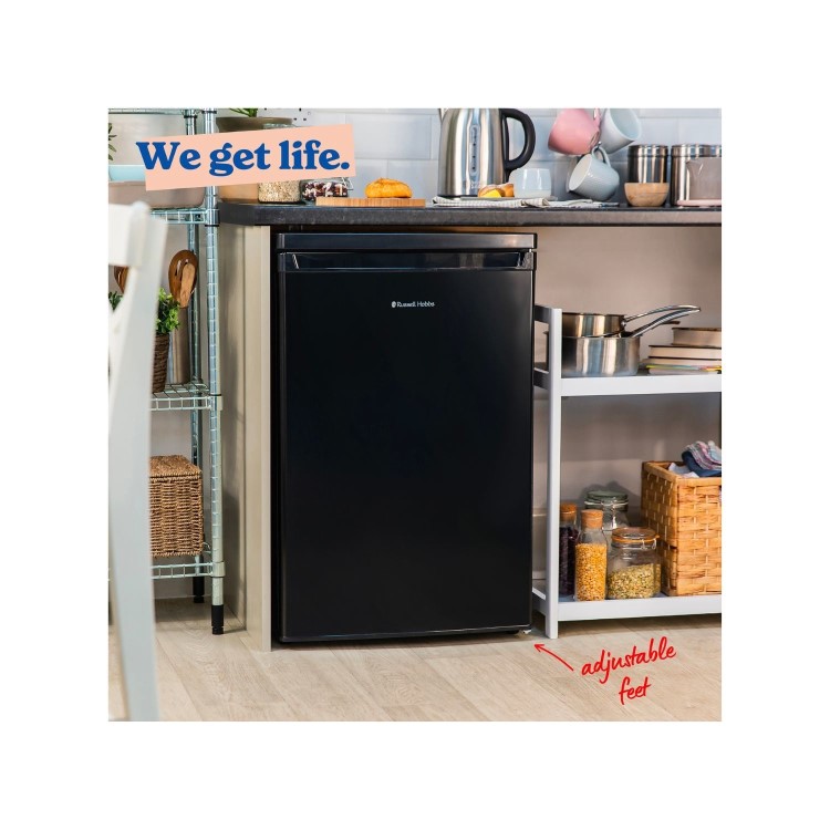 Refurbished Russell Hobbs RH85UCLF552E1B Under Counter Larder Fridge Black