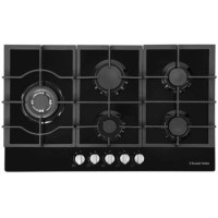 Russell Hobbs RH86GH701B Black Glass 86cm Wide 5 Burner Gas Hob
