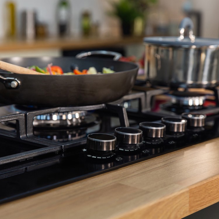 Russell Hobbs 86cm Gas Hob - Black